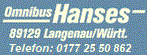 Omnibus Hanses Langenau